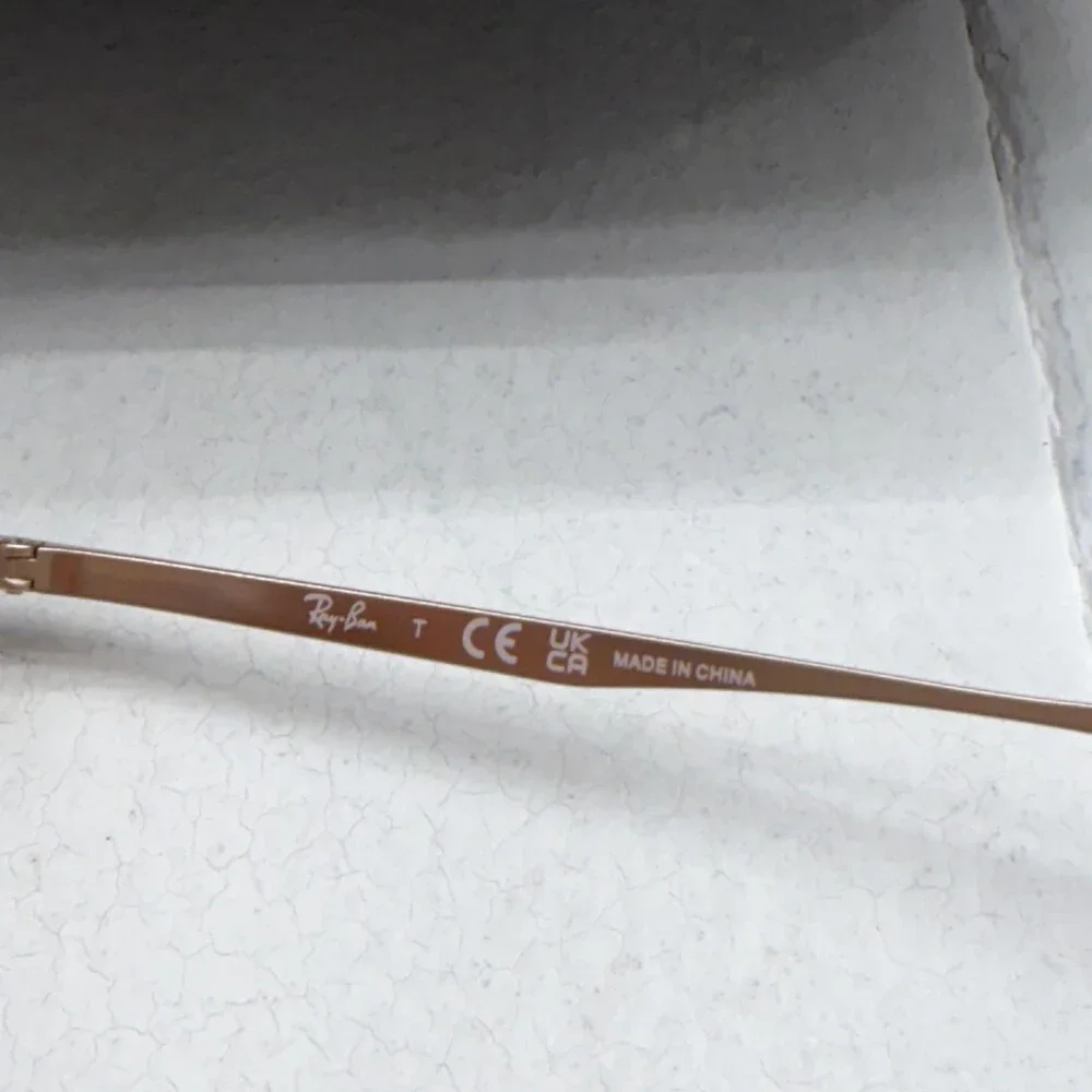 Ray-Ban Eyeglasses Square Rose Gold Metal Full Rim Womens 51-19-145 Black Case